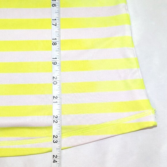 Nike | Dri-Fit Tennis Tank Top in Neon Yellow & White Stripes | Size Medium - Picture 10 of 10